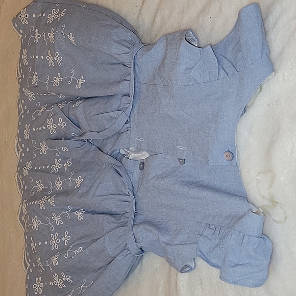 Girls Size 6X Denim color beautiful dress worn once like new - Picture 5 of 5